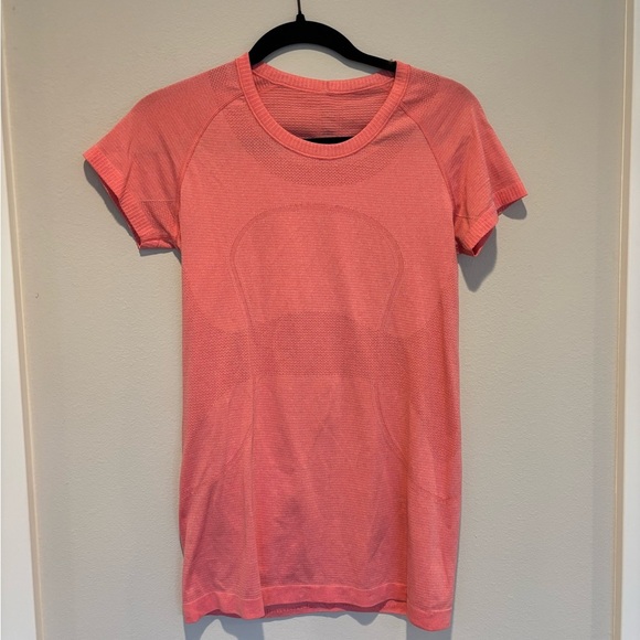 lululemon athletica Tops - Lululemon Pink Crew Neck Short Sleeve Tee 8